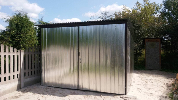 Garaże blaszane ocynkowane