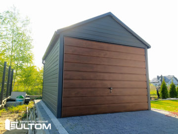 Garaż 3x4m | dwuspadowy | kolor RAL/drewnopodobny