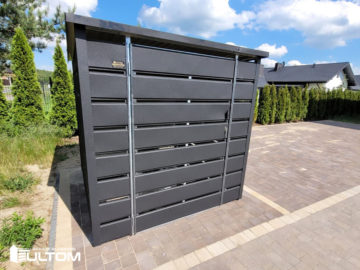 Wiata śmietnikowa 200×150 cm | RAL 7016 mat