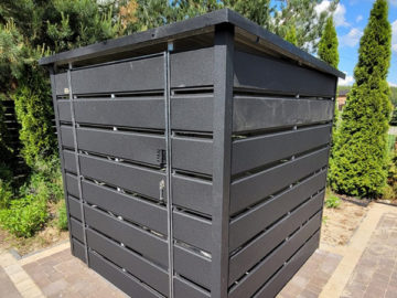 Wiata śmietnikowa 200×150 cm | RAL 7016 mat