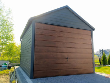 Garaż 3x4m | dwuspadowy | kolor RAL/drewnopodobny