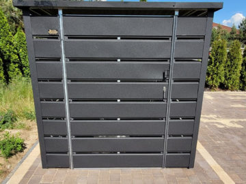 Wiata śmietnikowa 200×150 cm | RAL 7016 mat