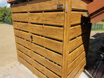 Wiata śmietnikowa 200×100 cm | złoty dąb